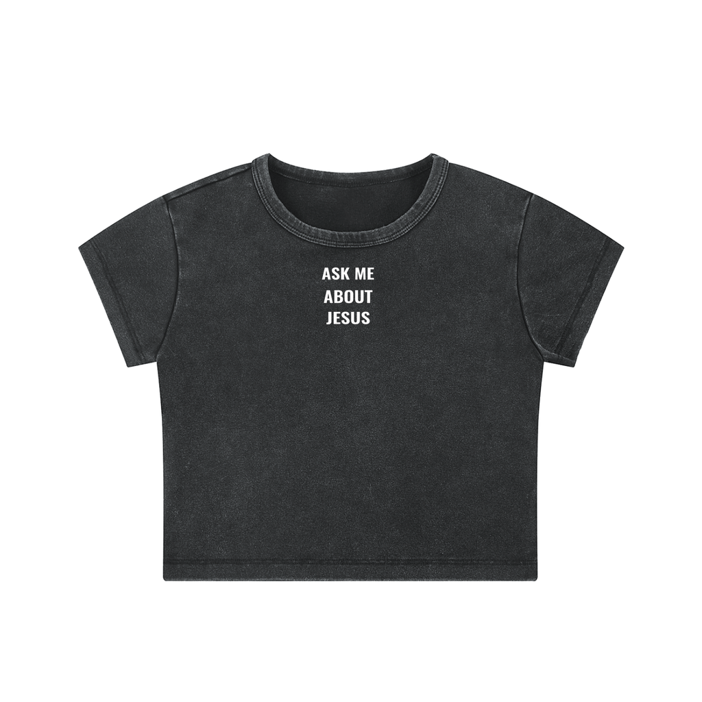 Snow Washed Crop Top