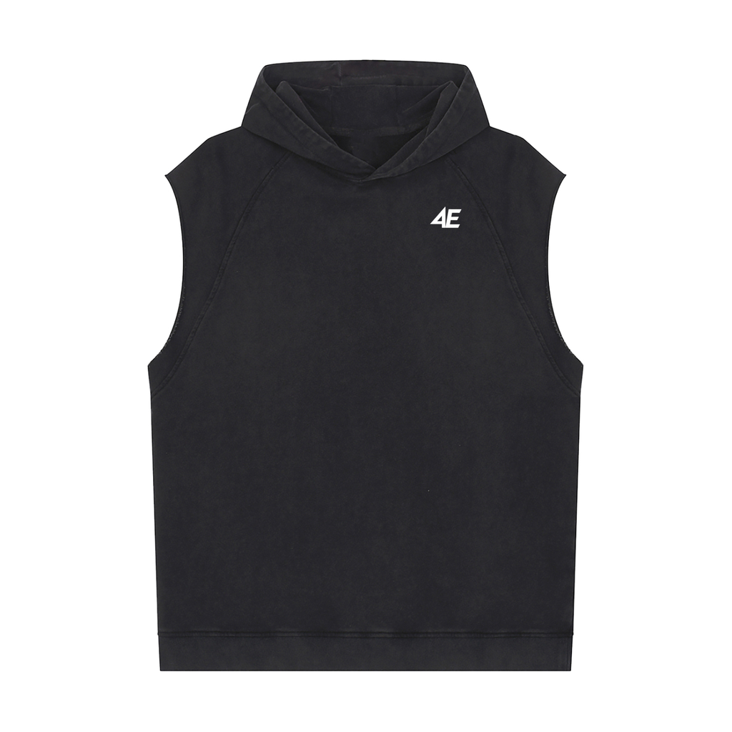 Snow Washed Sleeveless Hoodie