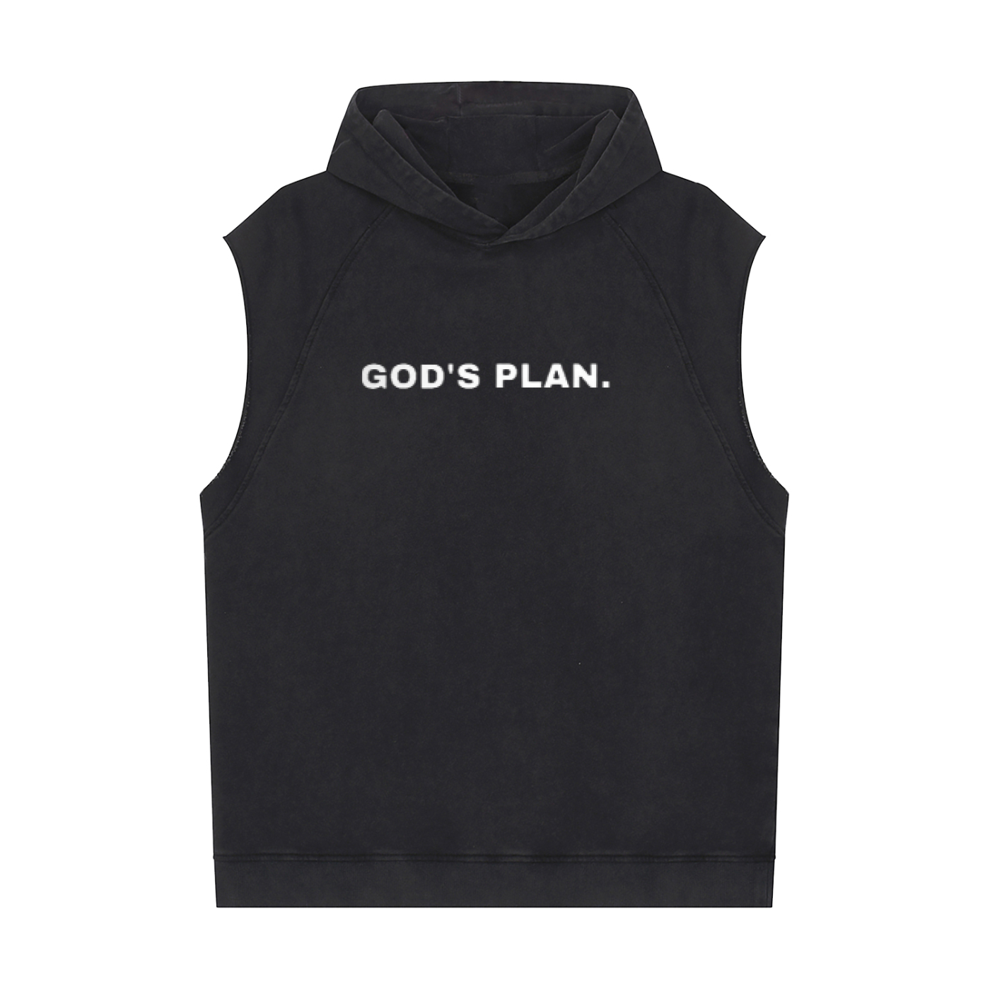 Snow Washed Sleeveless Hoodie