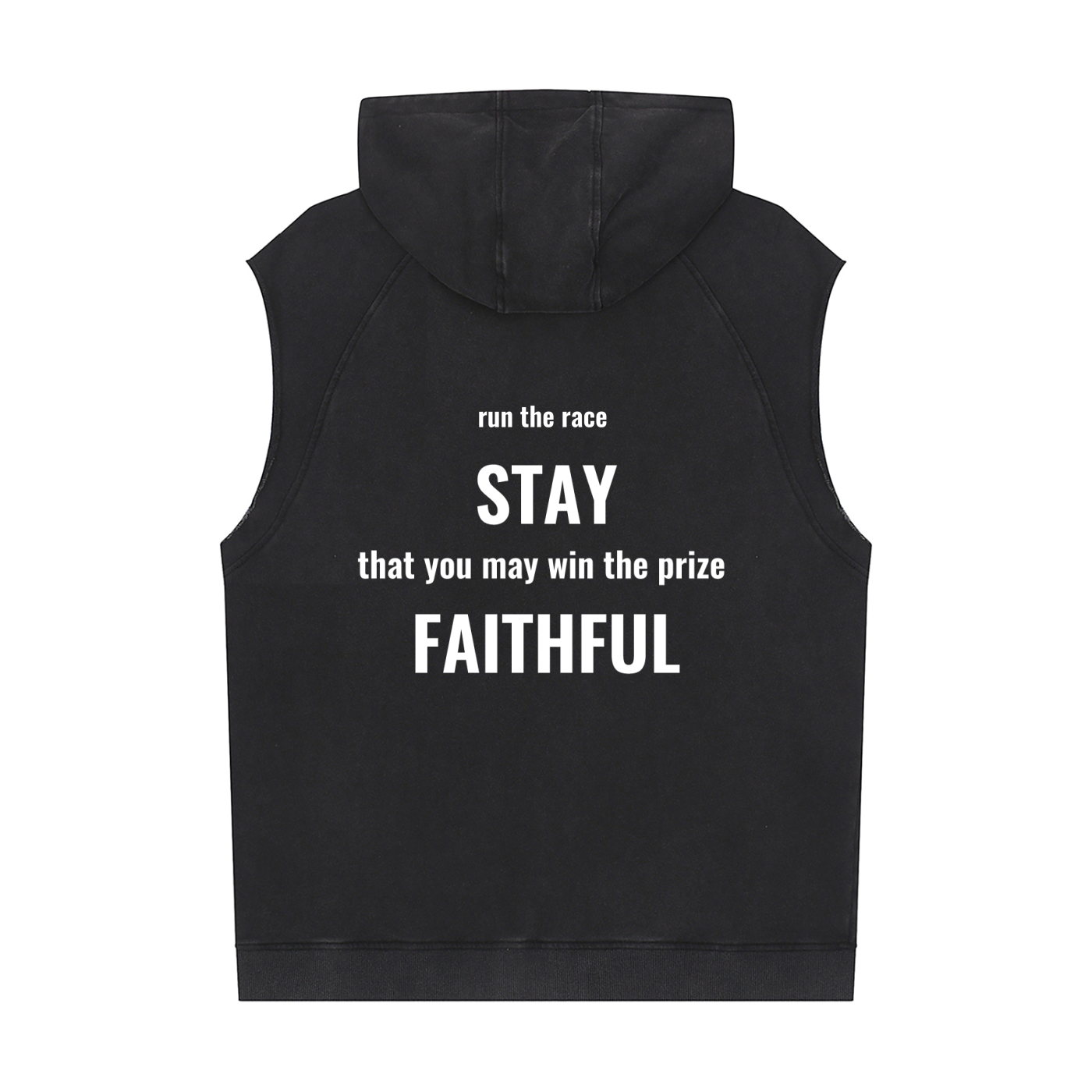 Snow Washed Sleeveless Hoodie